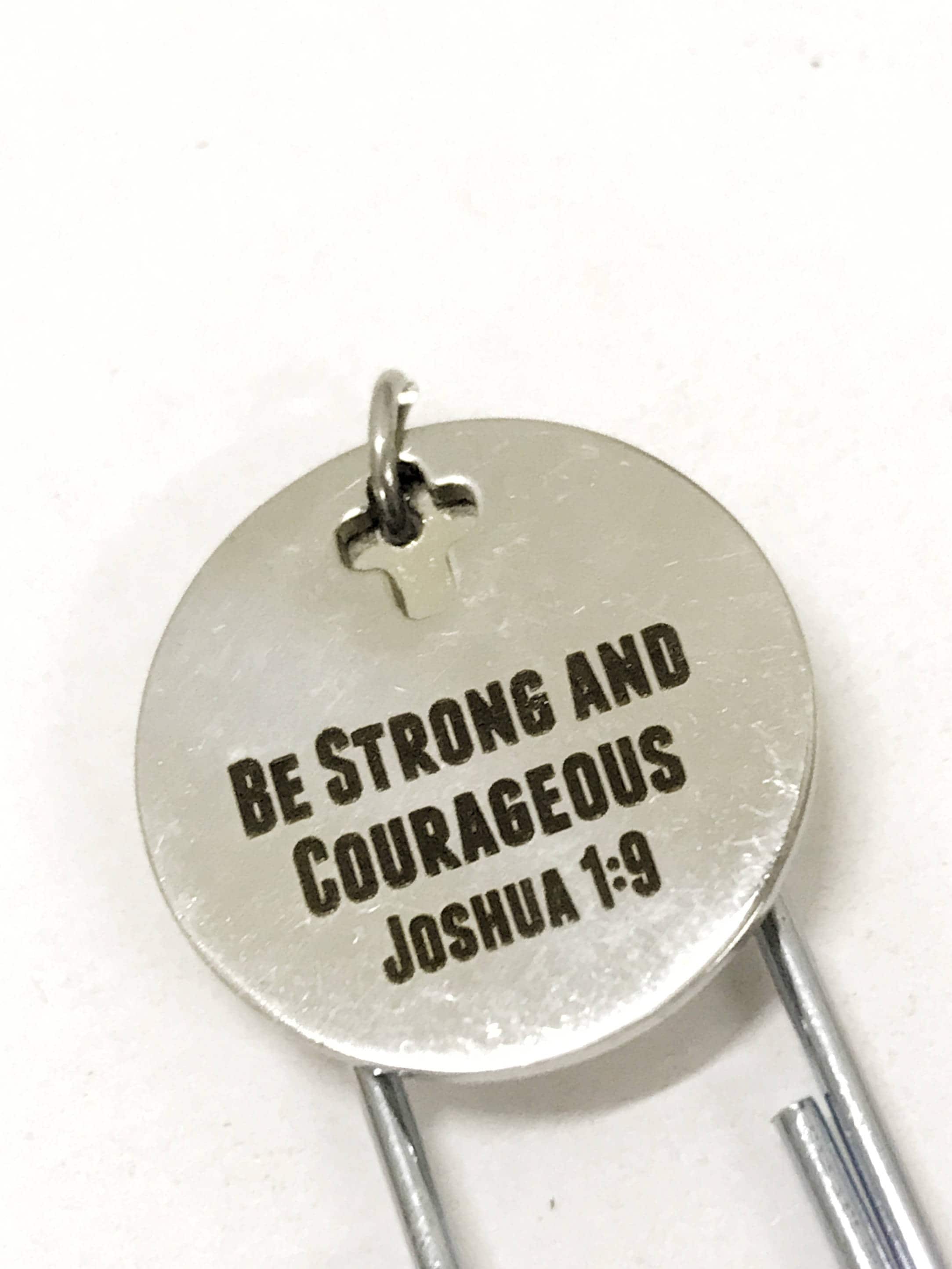 "Be Strong & Courageous" Joshua 1:9 – Christian Planner Bookmark Gift