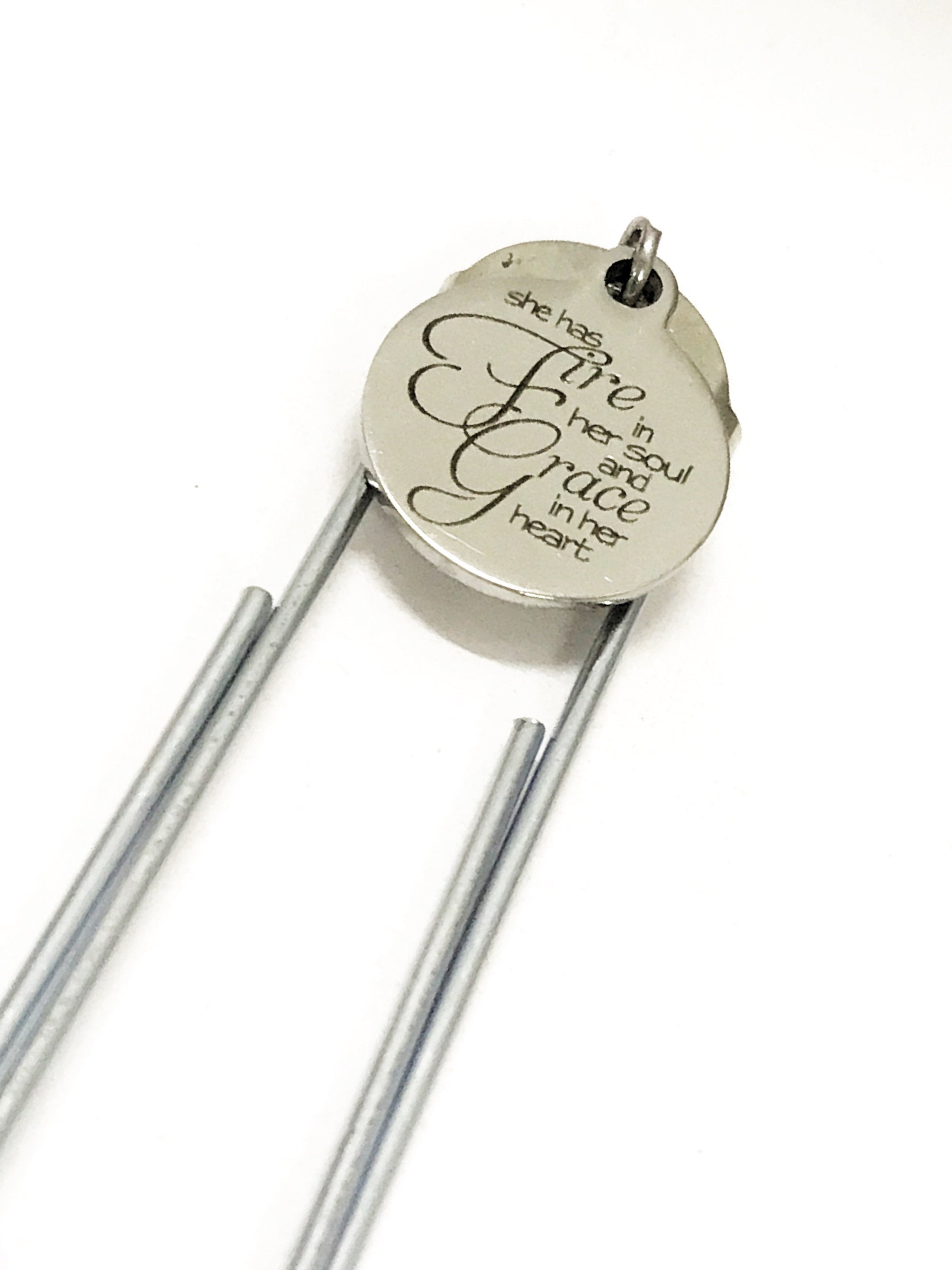 "She Has Fire In Her Soul & Grace In Her Heart" – Christian Bookmark Gift