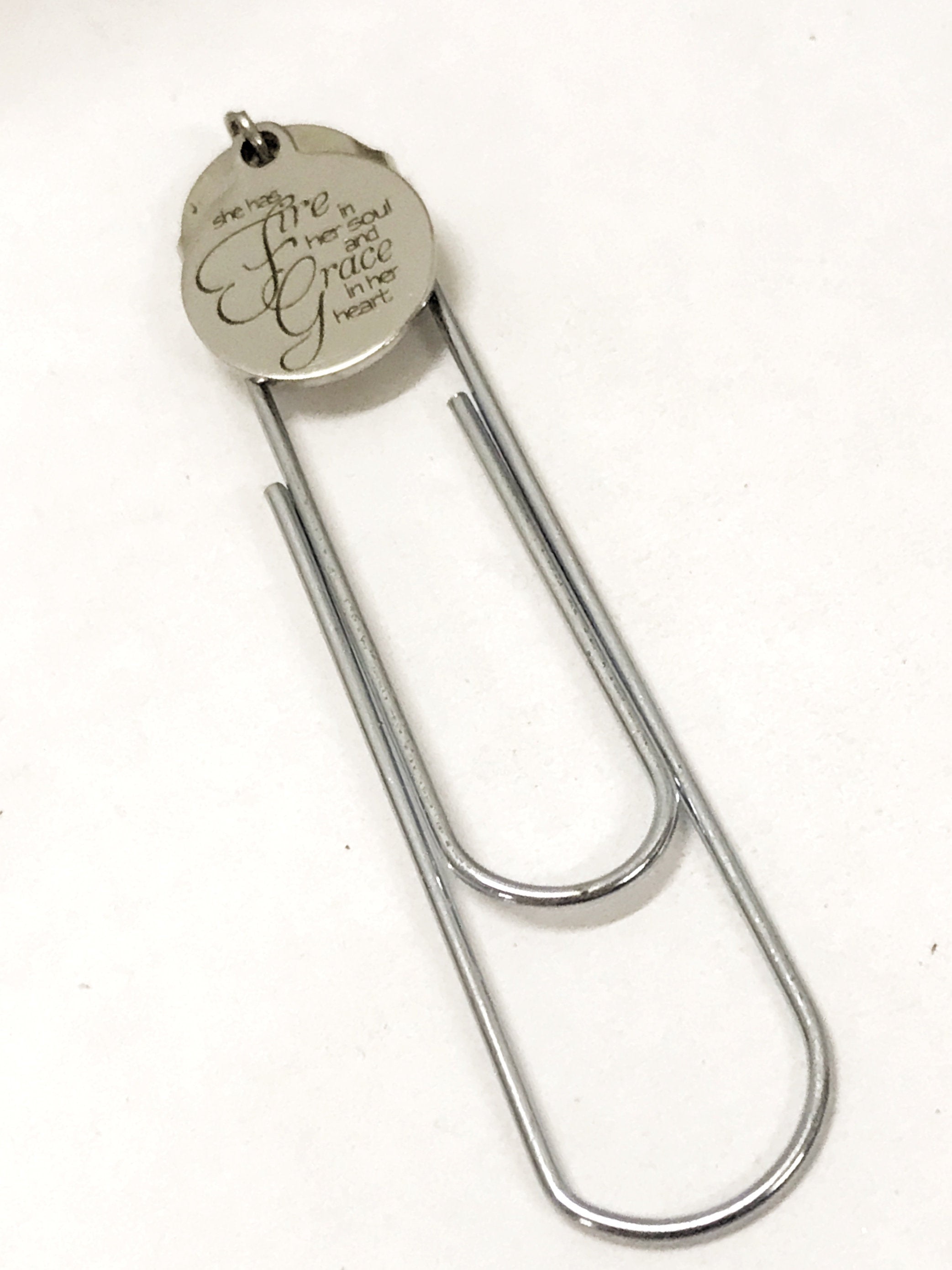 "She Has Fire In Her Soul & Grace In Her Heart" – Christian Bookmark Gift